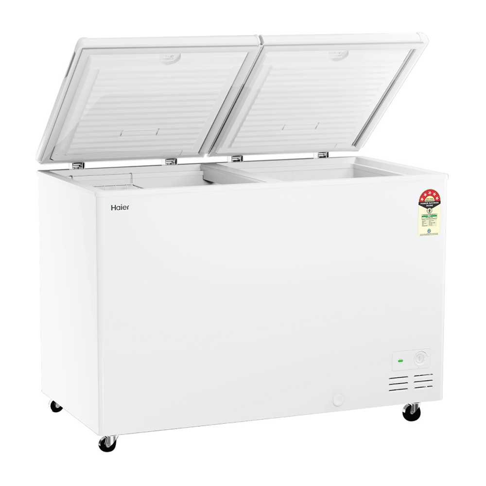 Haier 355 Ltr Double door- White Colour Convertible Hard top Freezer